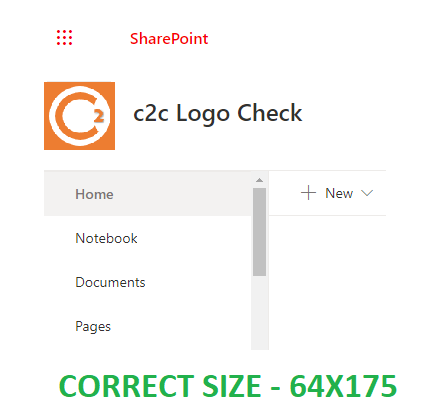 SharePoint logo correct size